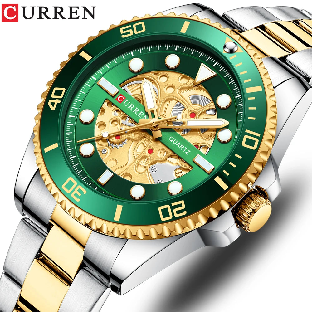 LivinginHiding™ CURREN Luxury Casual Bussiness Luminous Quartz Wristwatch for Men