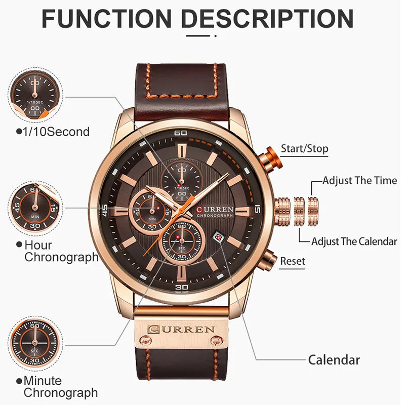 LivinginHiding™ CURREN Army Military Quartz Wristwatch Relogio Masculino