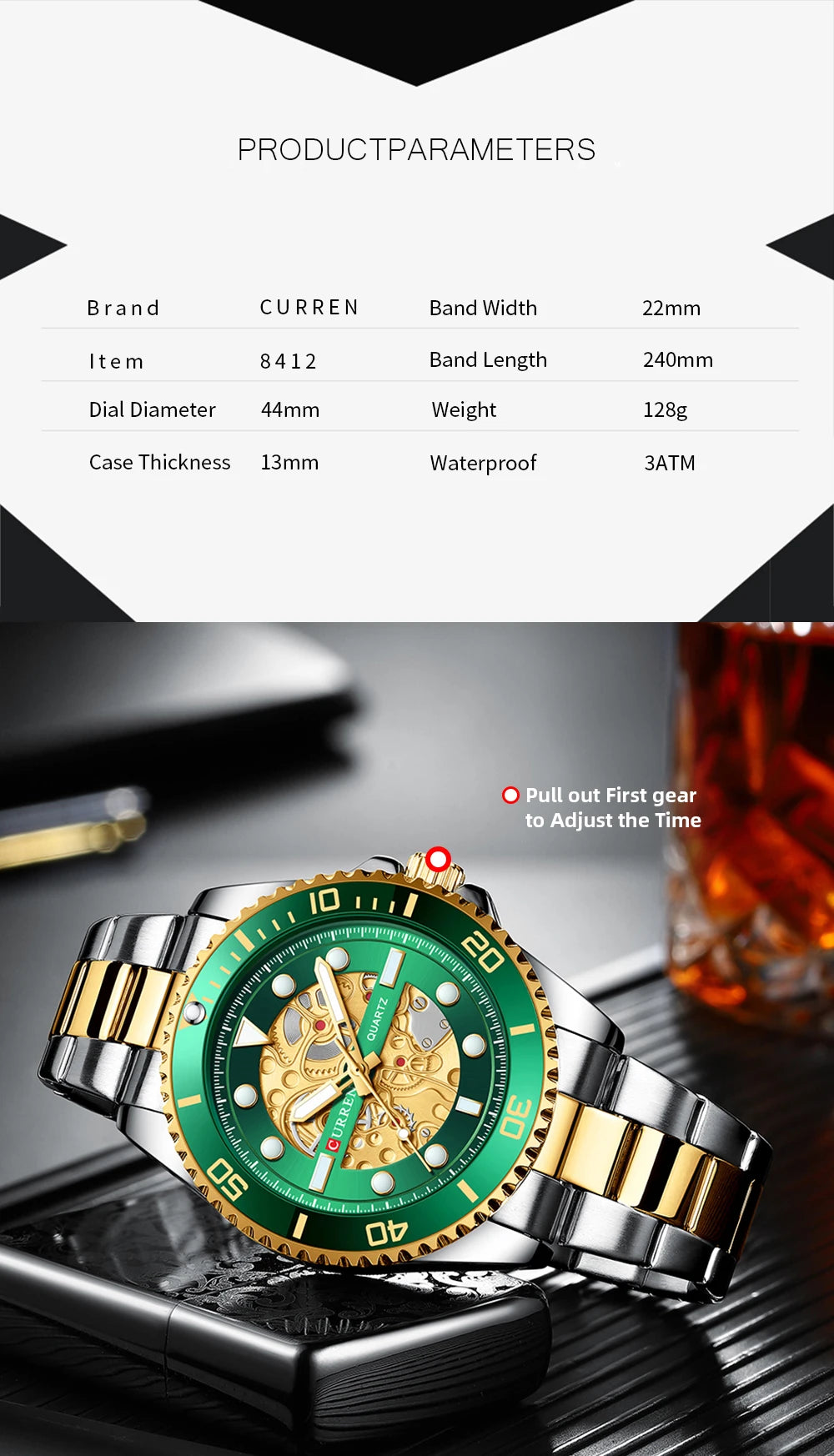 LivinginHiding™ CURREN Luxury Casual Bussiness Luminous Quartz Wristwatch for Men