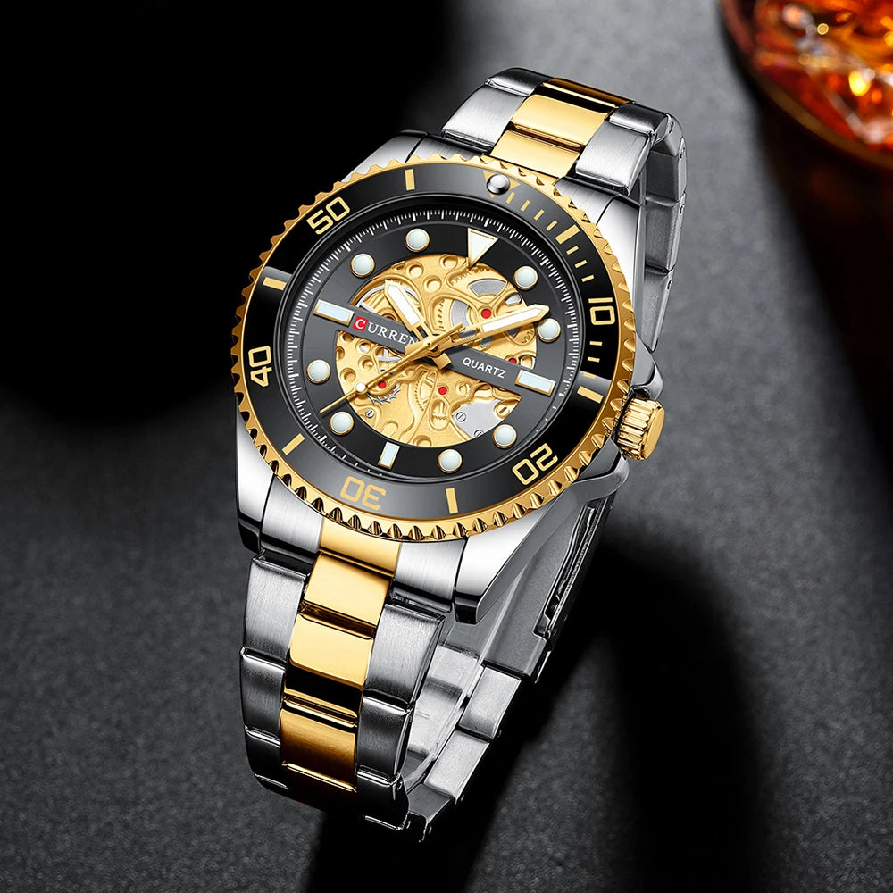 LivinginHiding™ CURREN Luxury Casual Bussiness Luminous Quartz Wristwatch for Men