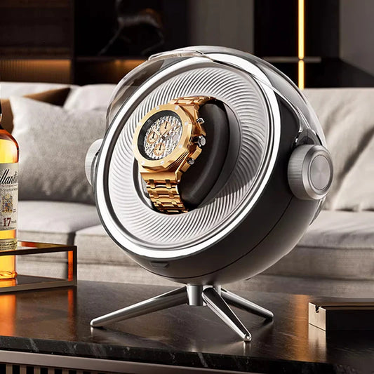 Living in Hiding™ Luxury LED Rotating Watch Winder for Automatic Watches