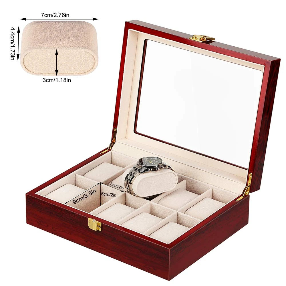 LivinginHiding™ Luxury Wooden Watch Box