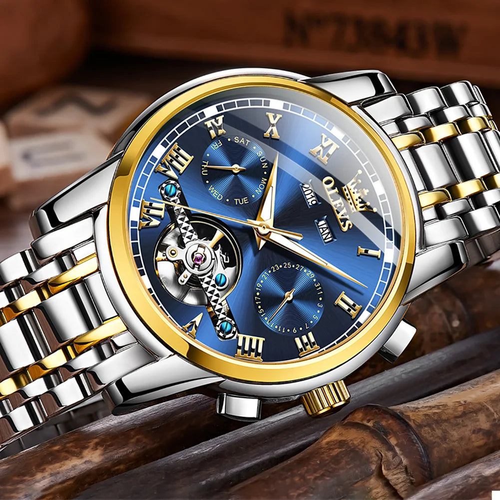 LivinginHiding™ OLEVS  Automatic Mechanical Business Wristwatch