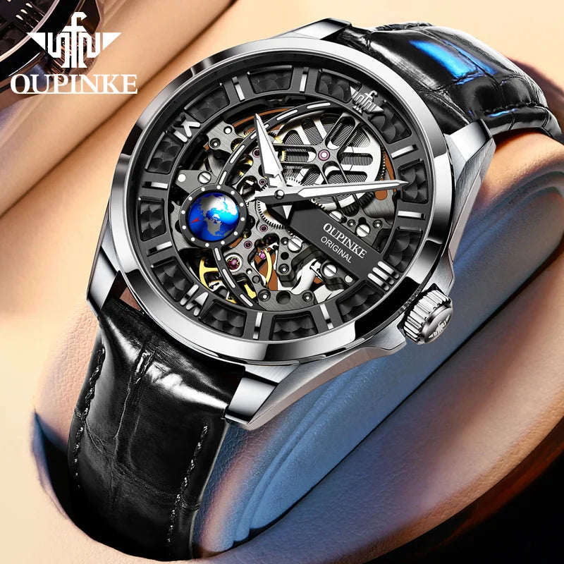 LivinginHiding™ OUPINKE Luxury Automatic Mechanical Watch for Man 3D Vision Rotationg