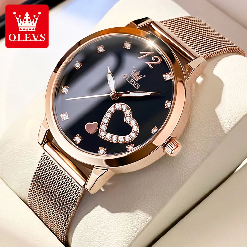  LivinginHiding™ OLEVS Luxury Quartz Fashion Elegant Ladies Dress Watch for Women