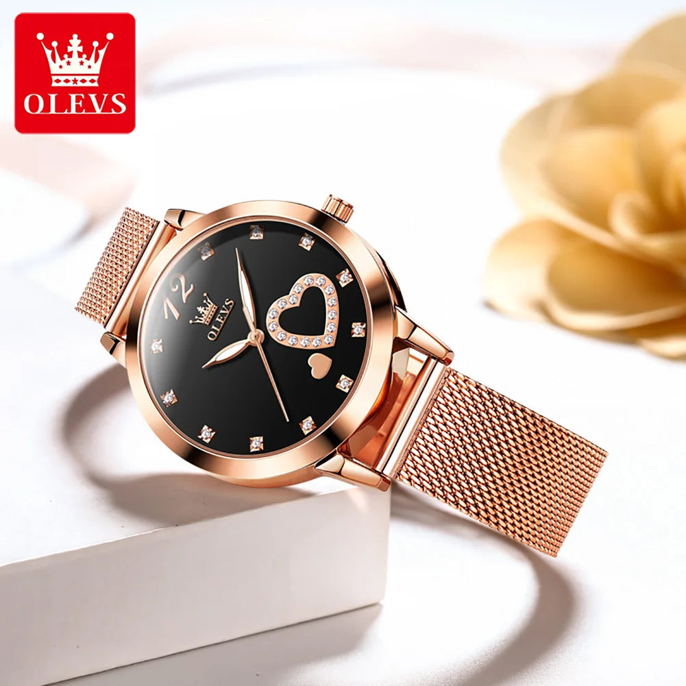 LivinginHiding™ OLEVS Luxury Quartz Fashion Elegant Ladies Dress Watch for Women