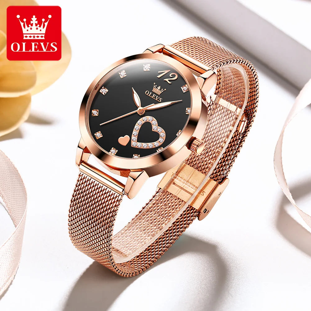 LivinginHiding™ OLEVS Luxury Quartz Fashion Elegant Ladies Dress Watch for Women