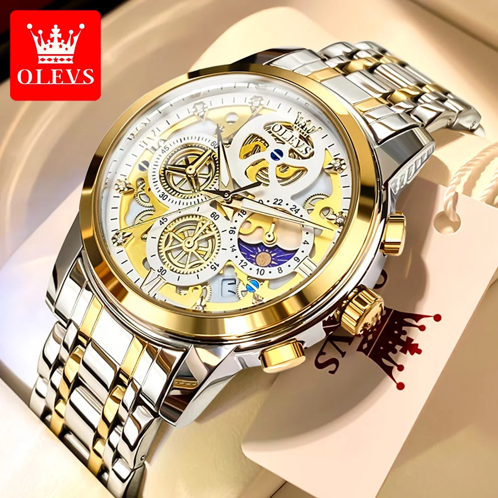 LivinginHiding™ OLEVS Luxury Original Quartz Watch for Man