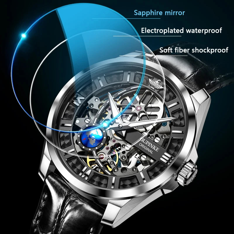 LivinginHiding™ OUPINKE Luxury Automatic Mechanical Watch for Man 3D Vision Rotationg