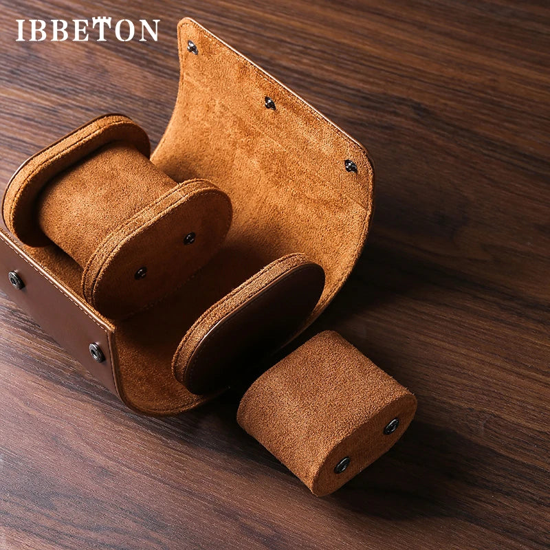 LivinginHiding™ IBBETON 3-Slot Watch Roll Travel Case