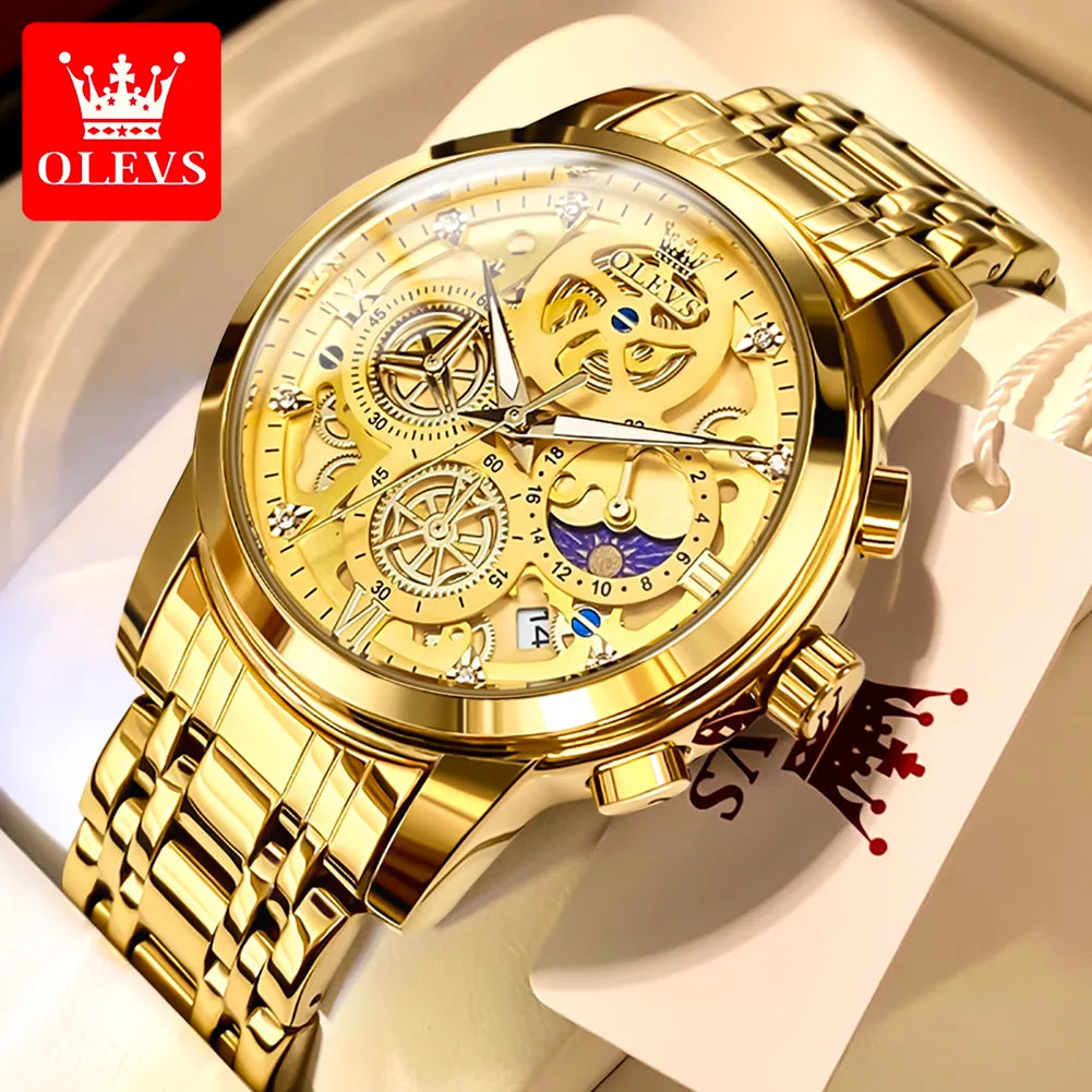 LivinginHiding™ OLEVS Luxury Original Quartz Watch for Man