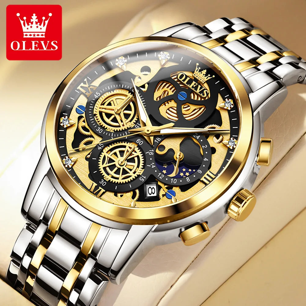 LivinginHiding™ OLEVS Luxury Original Quartz Watch for Man