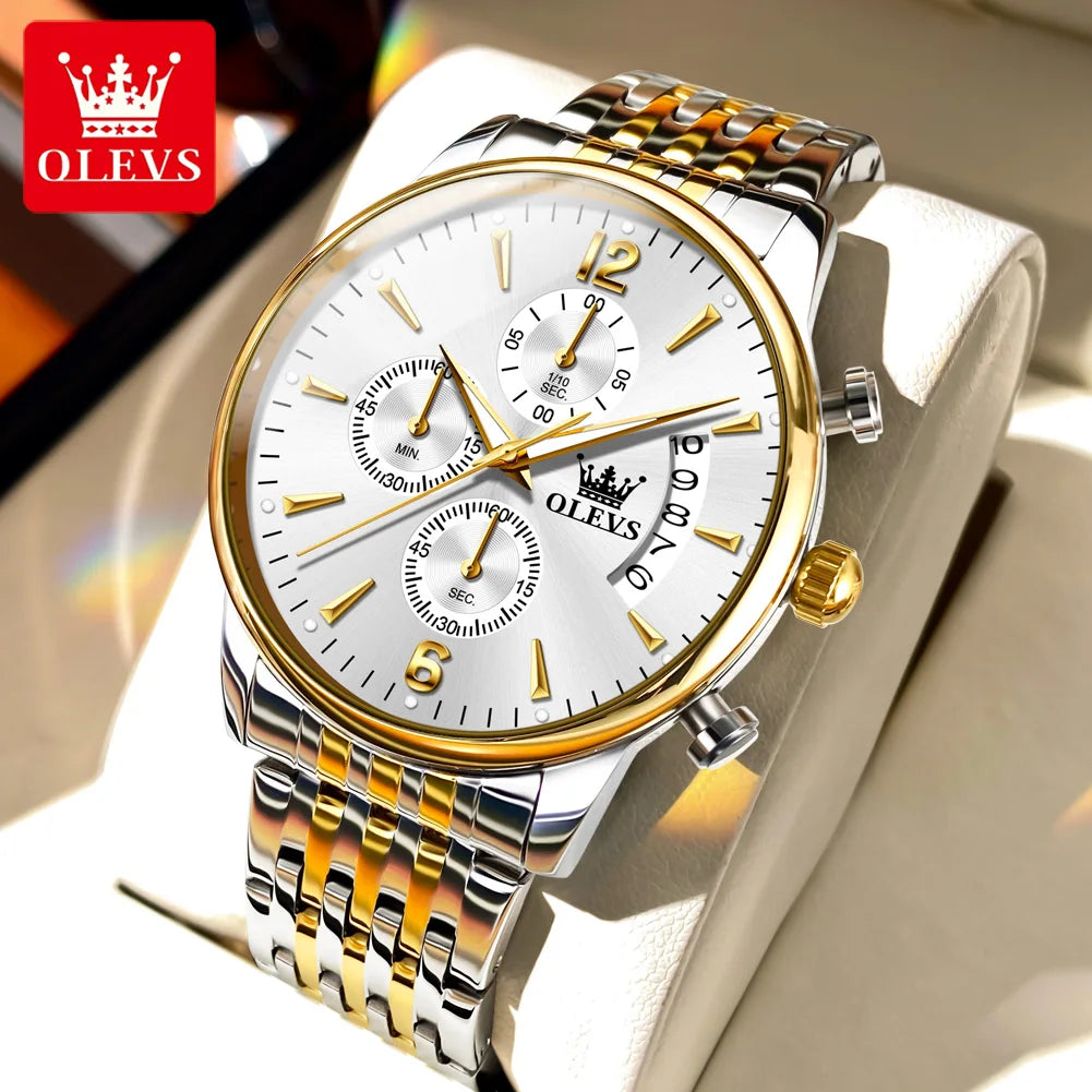 LivinginHiding™ OLEVS Fashion Trend Original Quartz Watch for Man