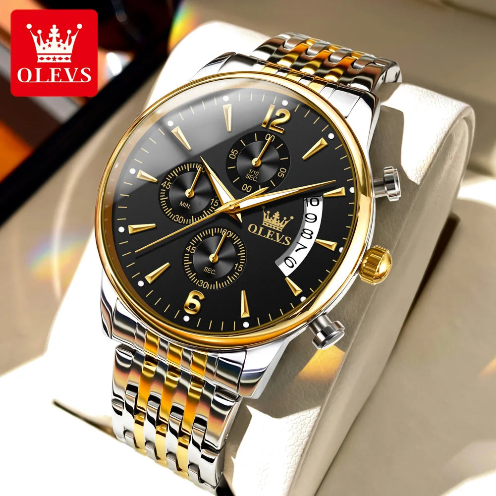 LivinginHiding™ OLEVS Fashion Trend Original Quartz Watch for Man