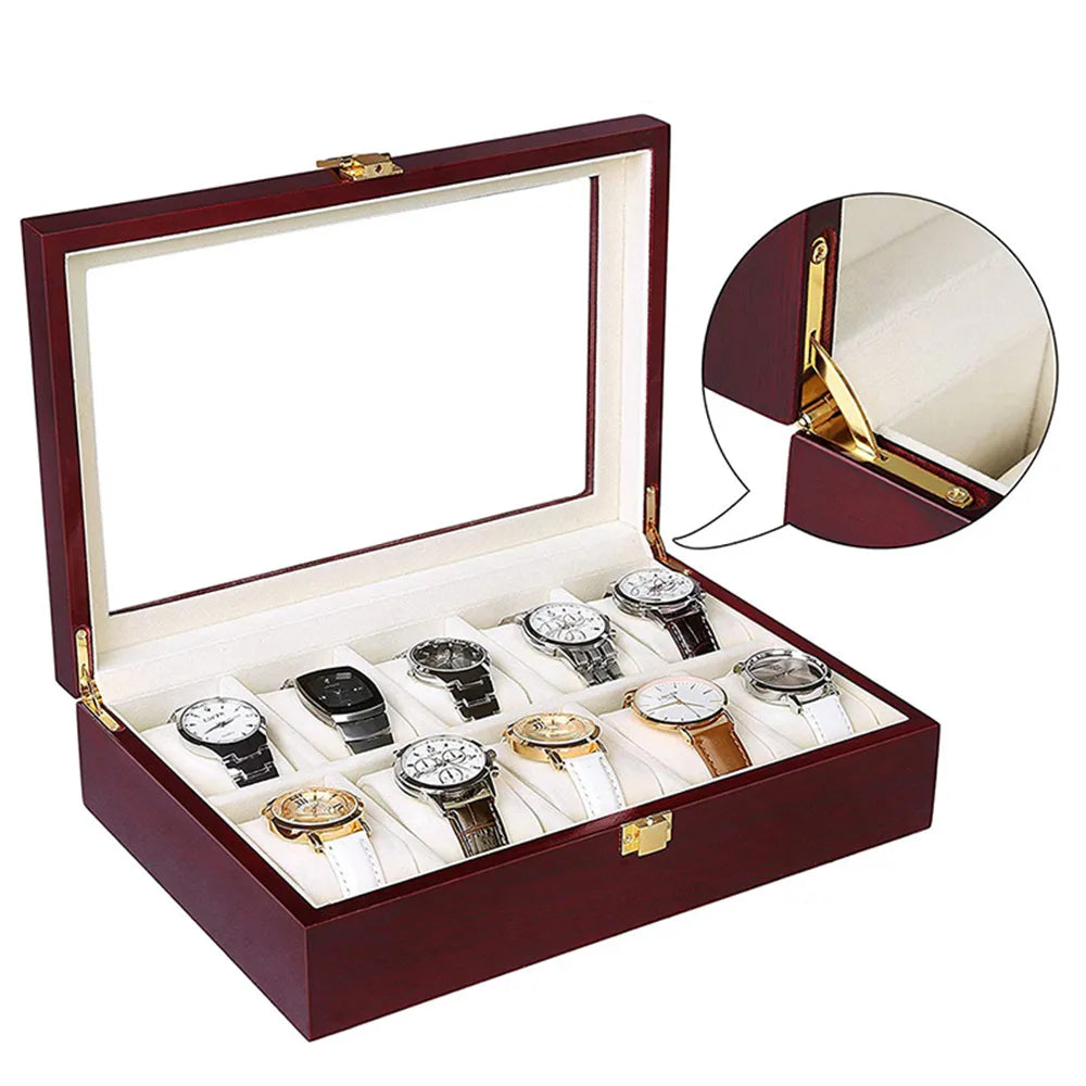 LivinginHiding™ Luxury Wooden Watch Box