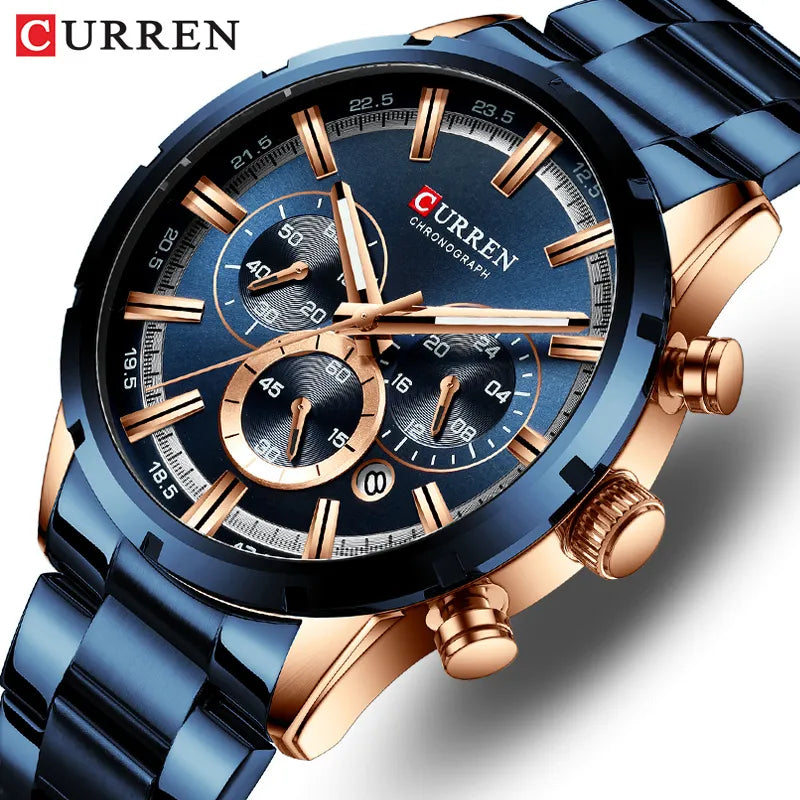 LivinginHiding™ CURREN Luxury Sports Quartz Relogio Masculino Men Watch