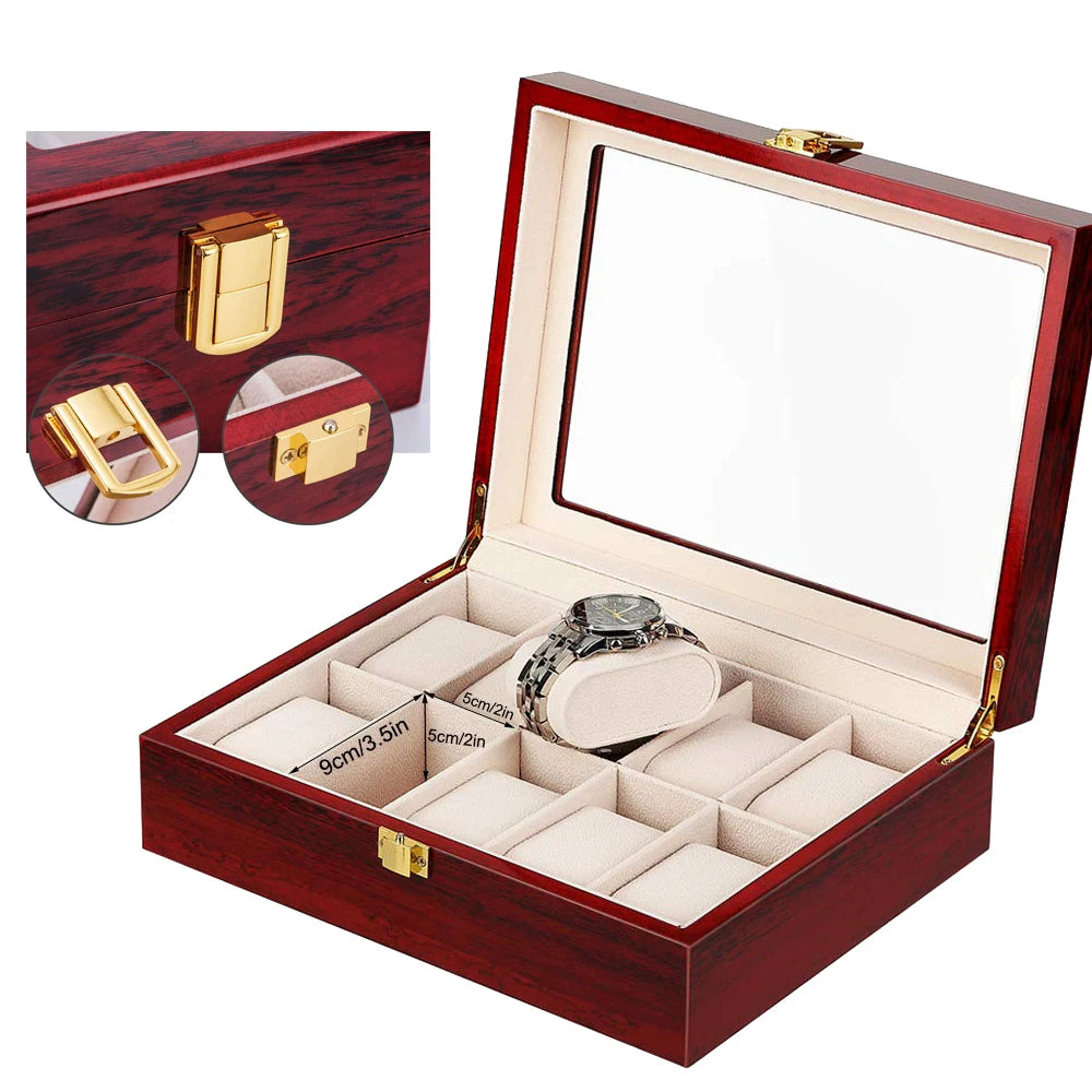 LivinginHiding™ Luxury Wooden Watch Box